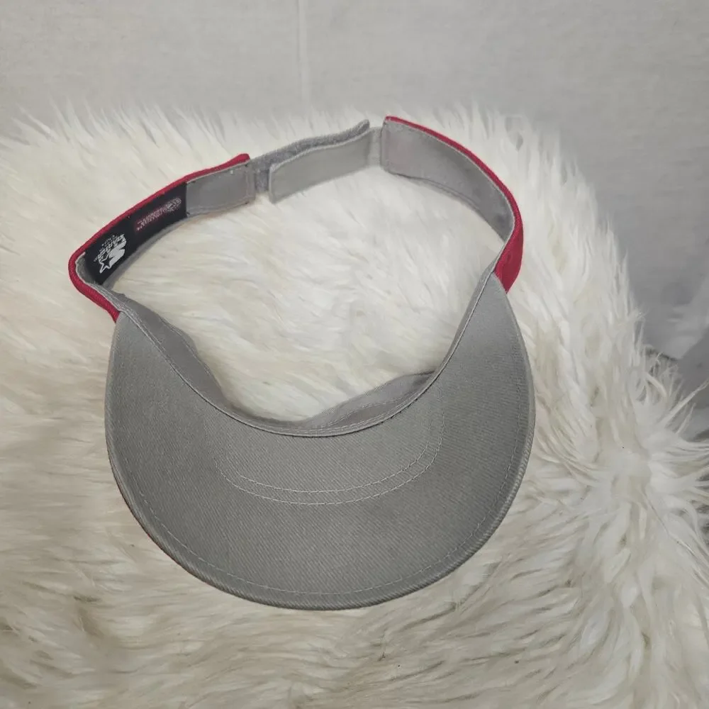 Starter Ohio State Buckeyes Sun Visor Hat - Adjustable Cap Red Vintage